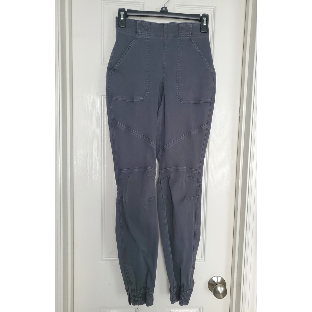 Spanx‎ Stretch Twill Ankle Cargo Jogger Pants Magnet Gray Utility Streetwear XS